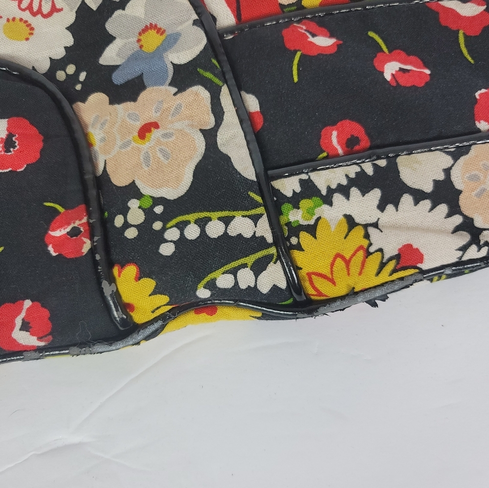 Vera Bradley Black Floral Patchwork Wristlet - image 8